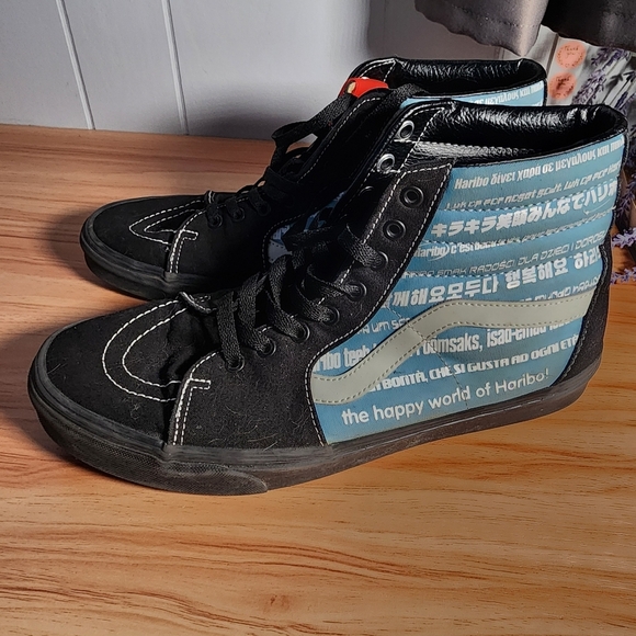 Vans Haribo Gummy Bear Limited Edition Black and Blue High-Top Sneakers - Picture 7 of 13